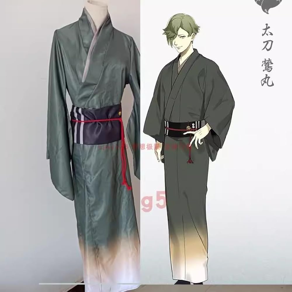 Amazon.co.jp: [SANSHU] 刀剣乱舞 鶯丸 浴衣 軽装 コスプレ衣装